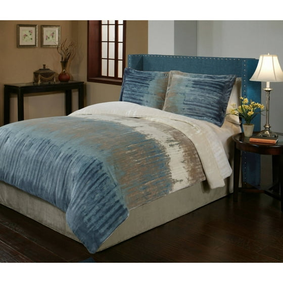 Bentley Velvet Plush Print Bedding Comforter Mini Set