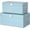 Blue, variant on Large Decorative Box Set of 2 Metal Trunk with Cloud-shaped Decorative Clasp for Reception,Wedding, & Bridal Shower,17.3X10.6X8.3 Inches