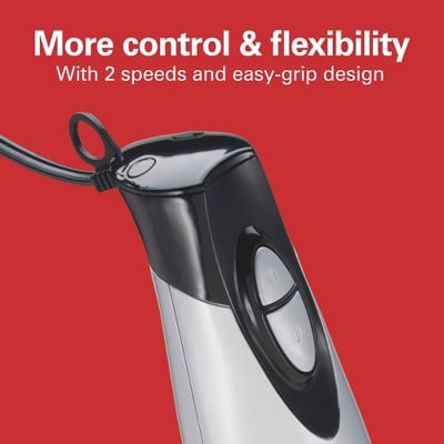 2 Speed Hand Blender : Portable Immersion Blender, Dishwasher-Safe, 225W, Gray