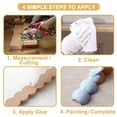 thumbnail image 4 of 15-Pack 15.75" Unfinished Wood Beaded Trim - Easy to Paint, Cute Decorative Molding DIY Craft for Furniture Frame, Mirror Edge, Wall, Door, Closet, Dresser, Shelf, 4 of 8