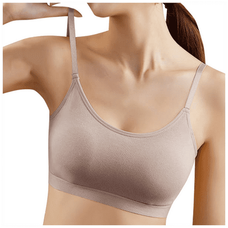 Fulorrnie Bras for Women Plus Size No Underwire Supportive Comfort Seamless Balconette Moisture Wicking Standard Straps Bra  Light Pink  XL