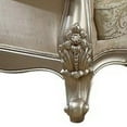 thumbnail image 3 of Benzara Fabric Upholstery Rolled Arm Chair With Two Pillows, Champagne-Color:Gold, 3 of 7