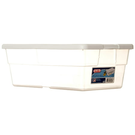 New 309700  Sterilite Storage Box 6 Qt White (12-Pack) Laundry Accessories Cheap Wholesale Discount Bulk Household Laundry Accessories Black