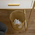 thumbnail image 3 of Martha Stewart Ryder Gold Mesh Metal Trash Can, 4.5 Gallon, Wastebasket for Office, 3 of 10