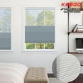 thumbnail image 1 of Keego Day and Night Cordless Cellular Shade Adjustable Dual Use Honeycomb Window Shade Light Filtering Sheer and Blackout Light Slate Blue 42.5"w x 44"h, 1 of 7