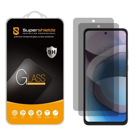 [2-Pack] Supershieldz for Motorola One 5G Ace / One 5G UW Ace / Moto G 5G Privacy Anti-Spy Tempered Glass Screen Protector, Anti-Scratch, Anti-Fingerprint, Bubble Free