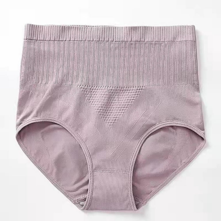 Aayomet Underwear for Women Women's Lace Plus Size Panties Low Waist Breifs  Gather Your Waist And Lines,Purple XL