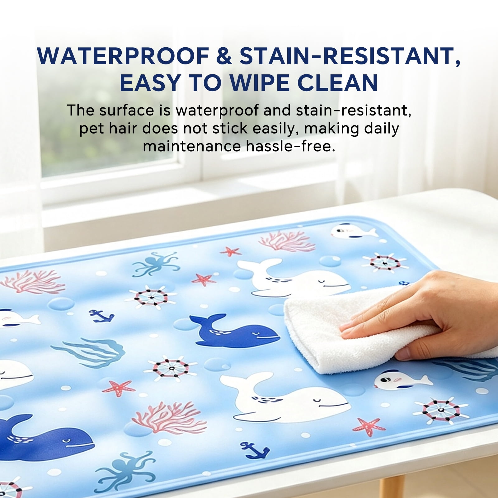 Pet Cooling Mat, Instant Cool Gel Pad for Dogs & Cats, Summer Instant Chill No Refrigeration, Portable Reusable Sleeping Bed (70*120cm/27.56*47.24in)