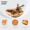 thumbnail image 2 of Decorative Wooden Bowl for Fruit, Wooden Fruit Bowl for Keys Jewelry Display Natural Handmade Wavy Bowls for Home Kitchen Table Decor, 2 of 5