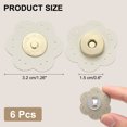 thumbnail image 2 of Uxcell 6 Pcs Botones de Presión de Cuero, Cierres Magnéticos para Monederos DIY, Accesorios de Ropa, Ciruela Blanca, 2 of 6