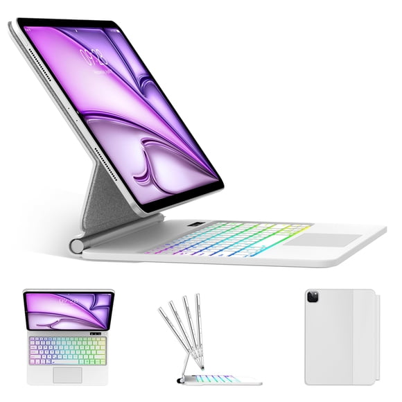 Funda con teclado BORIYUAN Magic para iPad Air de 11 pulgadas y iPad Pro de 11 pulgadas