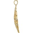thumbnail image 2 of 14K Yellow Gold And White Rhodium Meridian Swirl Pendant (50 X 40) Made In United States d3350, 2 of 5
