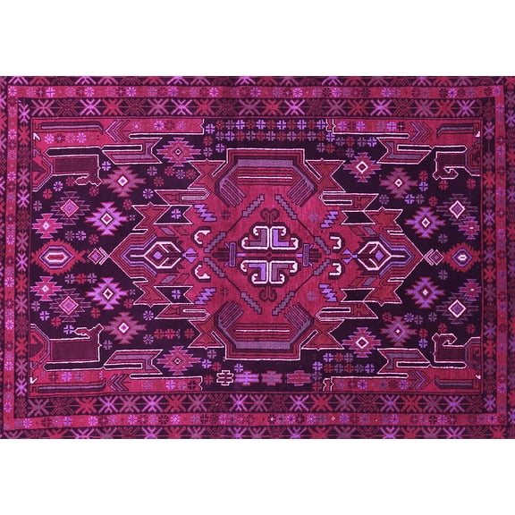 Ahgly Company Indoor Rectangle Persian Pink Traditional Area Rugs, 5' x 7'