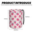 thumbnail image 3 of Wukai Floral Strawberr Print Car Trash Can - Easy to Clean Hanging Garbage Bin - Removable Liner - Leak-Car Garbage Can - Waterproof Trash Can for Car and SUV, 3 of 7