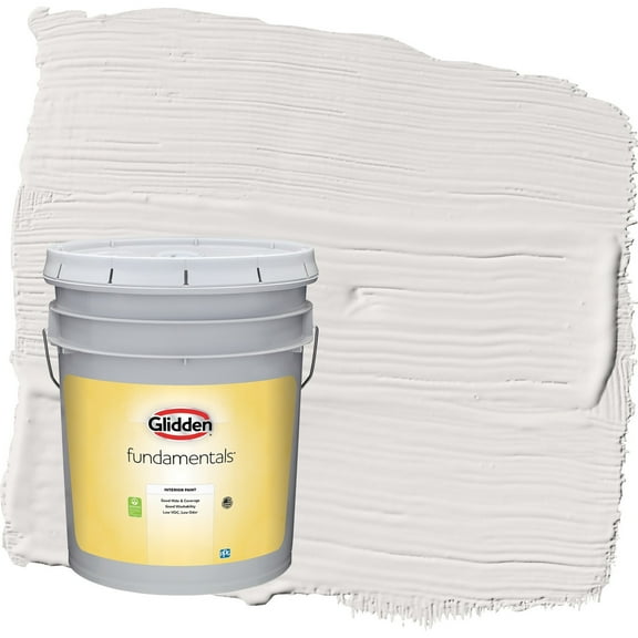 Glidden Fundamentals Dusky Dawn / Grey Flat Interior Paint, 5 Gallon