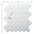 thumbnail image 4 of Truu Design Self-Adhesive Accent Set for Kitchen Backsplash, Bathroom, and Living Room Peel and Stick Wall Tiles, 10" x 10", White, 6 Pieces, 4 of 5
