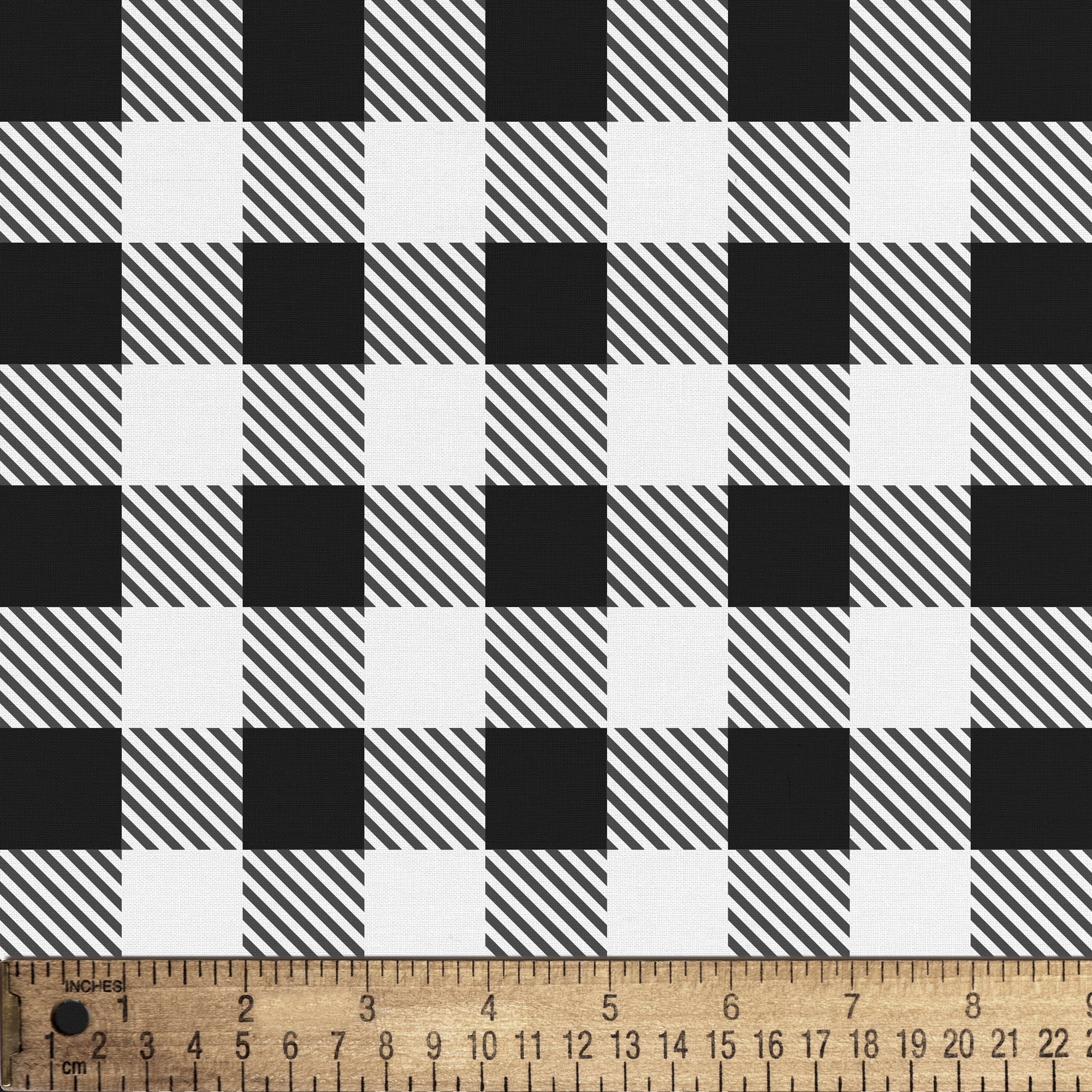 (2 pack) 2 Yards 100% Cotton Gingham, Black, 44" Wide for Crafts by David Textiles