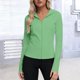 thumbnail image 1 of TaTaai Women's Slim Fit Jacket Long Sleeve Zip Front Solid Color UPF Sun Protection Cinched Waist Athletic Casual Outerwear Gift, 1 of 7