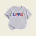 thumbnail image 2 of Taqqpue 4th of July Baby Girl Outfits Unisex Infant Baby Short Sleeve Tees Boys Girls T-Shirts Toddler Casual Summer Shirt Top Kids Independence Day Patriotic American Flag Matching Clothes, 2 of 3