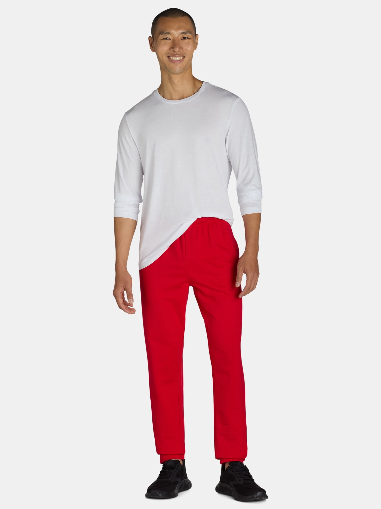 Athletic Works Men's and Big Men’s Fleece Jogger Pants, Sizes S-3XL