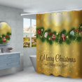 thumbnail image 3 of PRAETER 4PCS Set-Christmas 3D Digital Printing Holiday Decoration-Elements Happy Shower Set, Bathroom Shower Curtain Bathroom Base Mat Toilet Mat Floor Mat, A3, 3 of 19