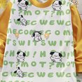thumbnail image 6 of TOWED22 Toddler Boys Clothes 2Pcs Long Sleeve Print Pullover Sweatshirt Top Elastic Waist Sweatpants Cozy Fall Outfits Set(White,6-12 M), 6 of 6