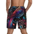 thumbnail image 2 of Lsque Mens Swim Trunks Artistic Colorful Bird Pattern - Bathing Suit Compression Liner - Beach Swim Shorts Swimwear - (S-3XL) - Stretch Quick Dry -X-Large, 2 of 9