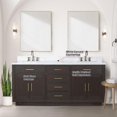 thumbnail image 6 of Abbey 72 in W x 22 in D Brown Oak Double Bath Vanity, 6 of 6