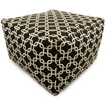 Majestic Home Goods Ottoman Pouf Links Black
