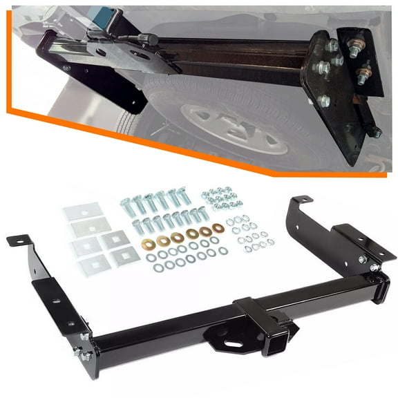 KOJEM 2 Inch Class 3 Trailer Hitch Compatible with 1996-2023 Chevrolet Express 1500 2500 3500 GMC Savana 1500 2500 3500 Towing Hitch Mount Receiver