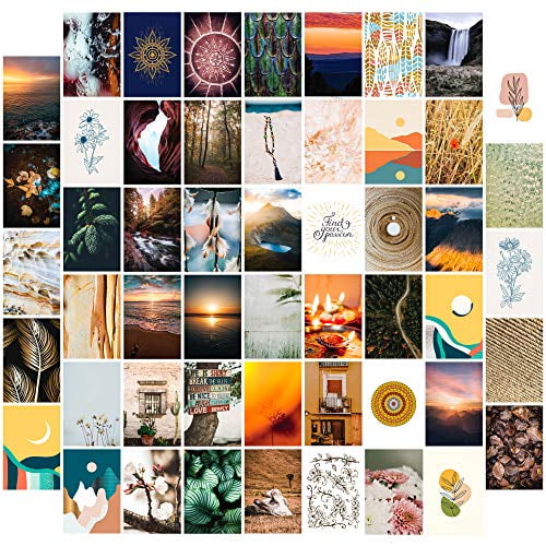 Boho Themed Picture Wall Collage Kit Aesthetic 50 Prints 4x6 Inch Set Perfect Photo - Pictures For Wall Collage Boho Themed Picture Wall Collage Kit Aesthetic 50 Prints 4x6 Inch Set Perfect Photo - Pictures For Wall Collage