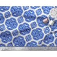 thumbnail image 2 of Soimoi Blue Poly Georgette Fabric Triangle & Art Geometric Print Fabric by Yard 42 Inch Wide, 2 of 3