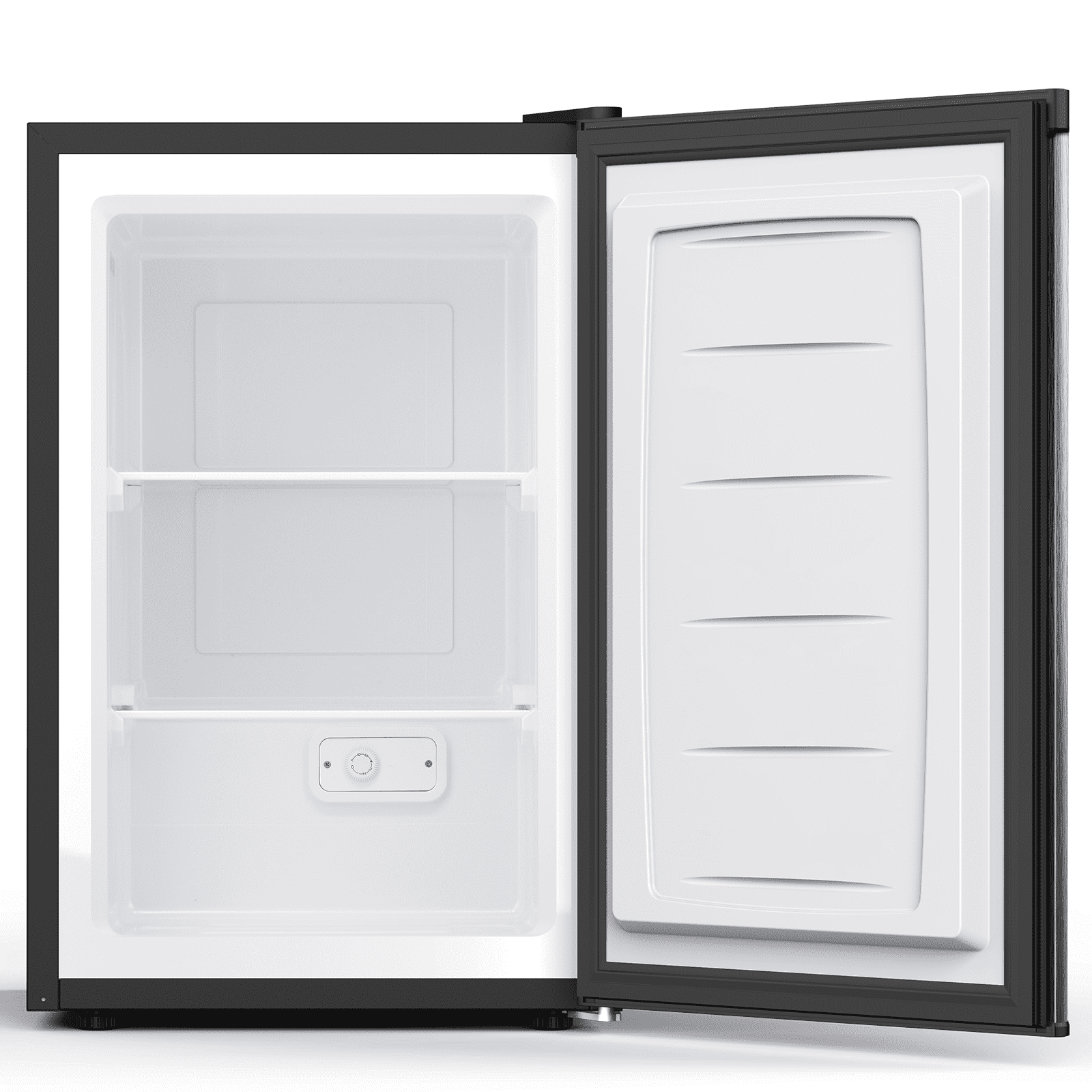 Moifoi 3.0 Cu.ft Upright Freezer, Reversible Single Door Vertical Freezers w/ Removable Shelf, Energy Saving, Silver