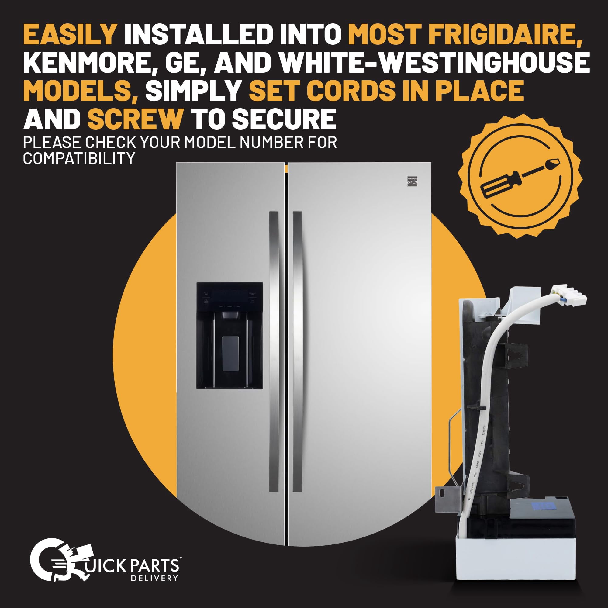 Ice Maker Replacement for Electrolux Frigidaire Kenmore Sears Refrigerator (241798224/241798231)