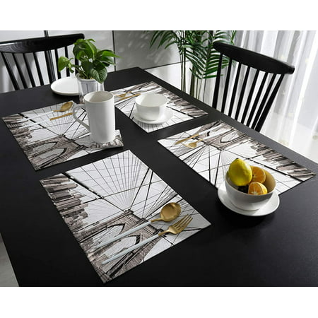 Vintage Style The Brooklyn Bridge Table, Modern Dining Room Placemats