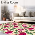 thumbnail image 2 of ODIKA 4'x6' Machine Washable Non-Slip Area Rug, Merry Wading Entryway Decoration Joyful Gathering High Traffic Rug with Pad, Pink, 653100, 2 of 8