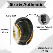 Black Onyx Crystal Palm Stone
