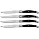 thumbnail image 1 of Cuchillos con Mango Ergonómico VentDepot LaguioleBlack 4 pzas 23 cm Negro Acero Inoxidable Cuchillo para carne, 1 of 3