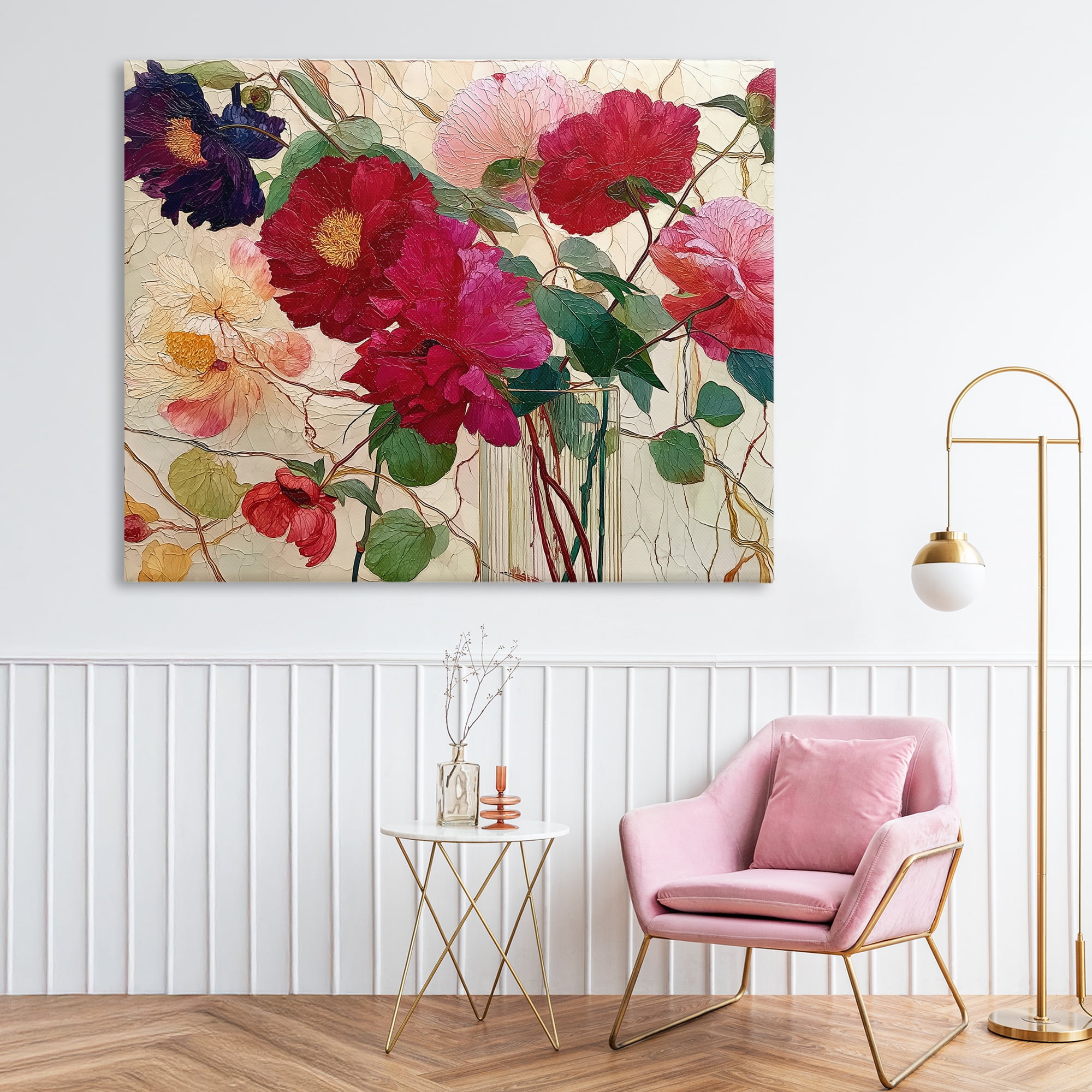 Haiku Flower Vase Canvas Wall Art, design by Annabelle Hall