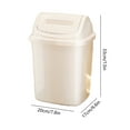 thumbnail image 3 of Small Trash Can with Lid under $5! CQCYD Bathroom Trash Can with Lid, Small Garbage Can Press Lid, Plastic Wastebasket Flip Lid Trash Bin,Up Lid Can for Toilet Office Bedroom Living Room, 3 of 6