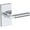 Polished Chrome, variant on Baldwin PSLKFCFR112 Lake Forest Passage Door Lever Set - Bronze