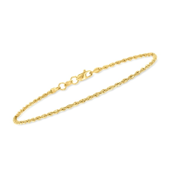 Pure Collection by Ross-Simons 1.5mm 14kt Yellow Gold Twisted Rope-Chain Bracelet, Women's, Adult