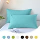 thumbnail image 1 of Funda de Almohada Refrescante para Quienes Duermen con Calor y Sudan Por La Noche | Poliéster Transpirable | Funda de Almohada de Terciopelo Suave y Larga | Paquete de 2 (Blanco, 48 X 74 Cm), 1 of 6