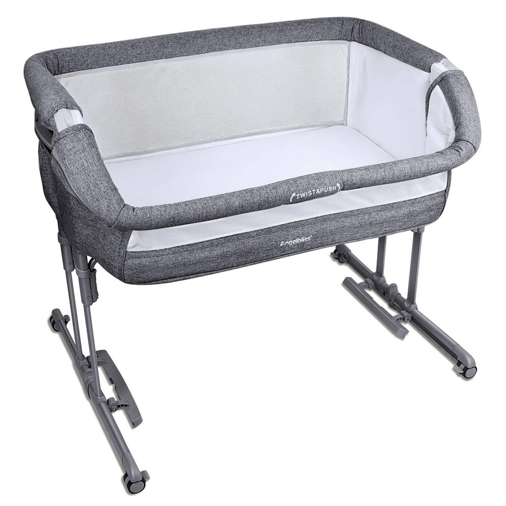 Angelbliss Baby & Bedside Sleeper,3in1 Baby Bed with Cradle