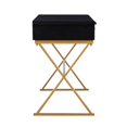 thumbnail image 3 of Linon Campaign Two-Drawer Metal Desk in Black, 3 of 14