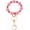 Gold(rose Red), variant on Silicone Beaded Wristlet Keychain, Cute Key Ring Bracelet Stretchy for Women Car Keys Wallets Gold(pink) -