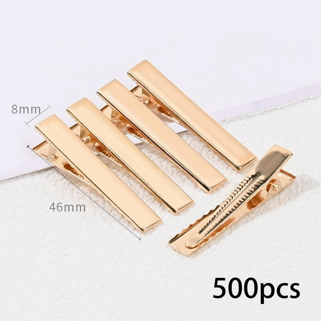 Pinzas de Pelo Yinane Pasador Dorado de Punta Plana Superior 46 mm