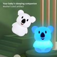 thumbnail image 3 of LED Cute Koala Colorful Night Light Kids Light Desktop Touch Bedside Lamp Soft Silicone Light Rechargeable For Baby Toddler, 3 of 9