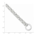 thumbnail image 3 of White Sterling Silver bracelet Fancy Link, 8.75 in 9 mm, 3 of 3