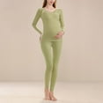thumbnail image 4 of SwiftWear Maternity Pregnancy Pajama Set for Moms-to-Be Thermal Underwear Comfortable Maternity Sleepwear & Nursing Lounge Wear Elastic Waist Pajamas, 4 of 7